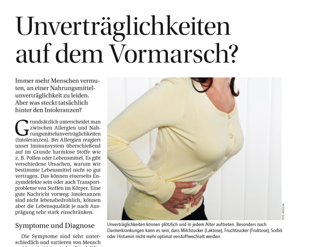 Bauernzeitung Unverträglichkeiten