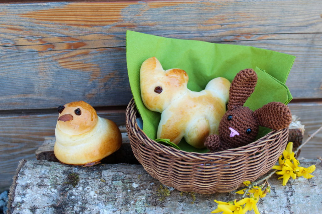 Hasen, Enten aus Brioche