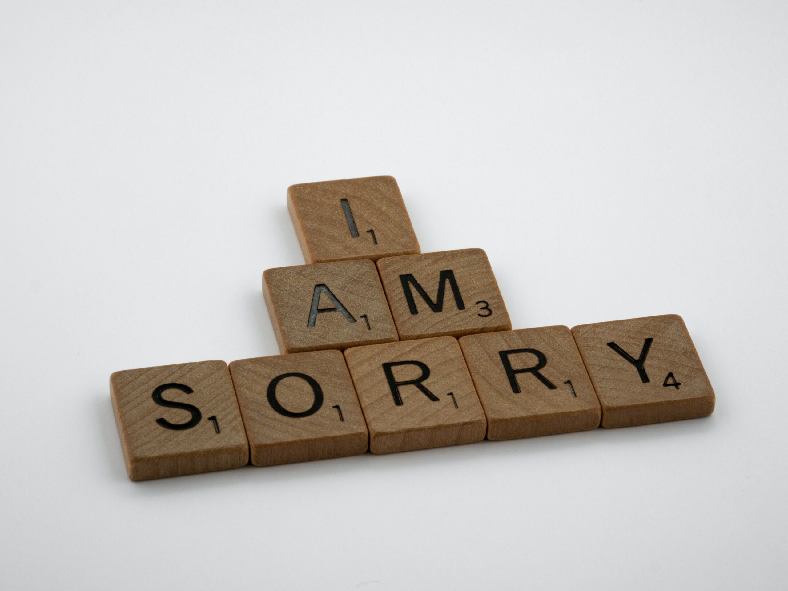 I am sorry Letter