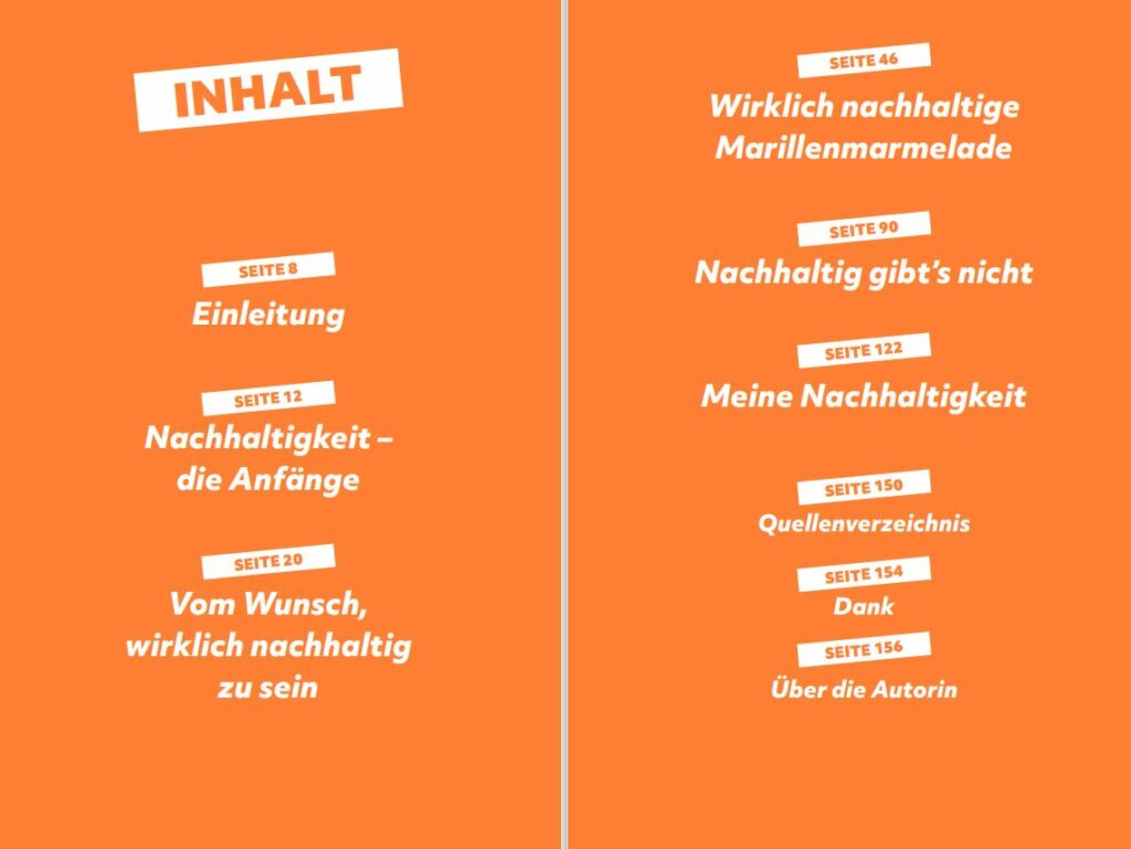 Inhaltsverzeichnis-nachhaltig gibts nicht