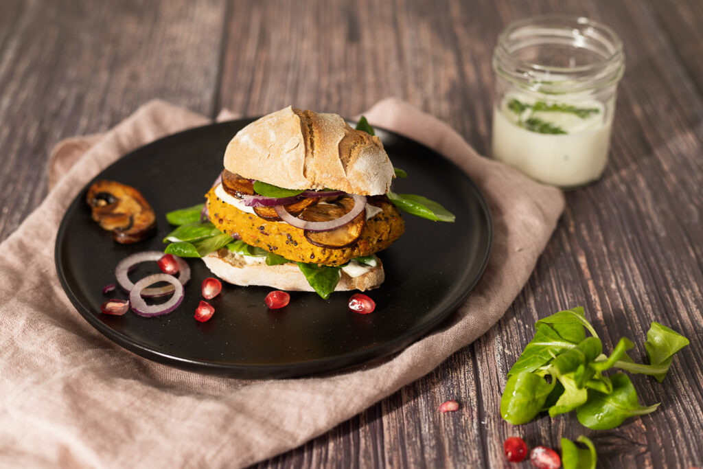 Kürbis-Quinoa-Burger