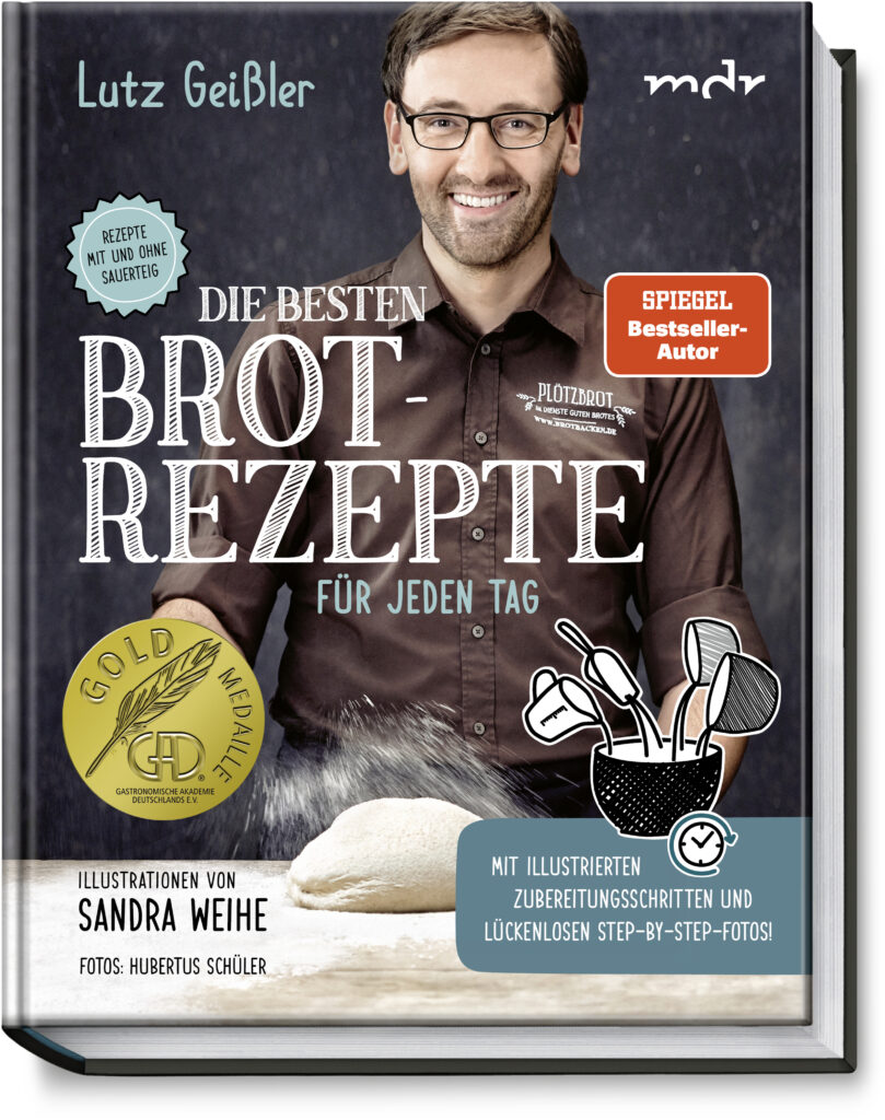 Cover Beste Brotrezepte für jeden Tag, Lutz Geißler, Illustration Sandra Weihe, BJVVerlag, Foto: Hubertus Schüler,